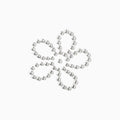Silver Daisy Rhinestone