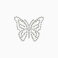 Silver Butterfly Rhinestone