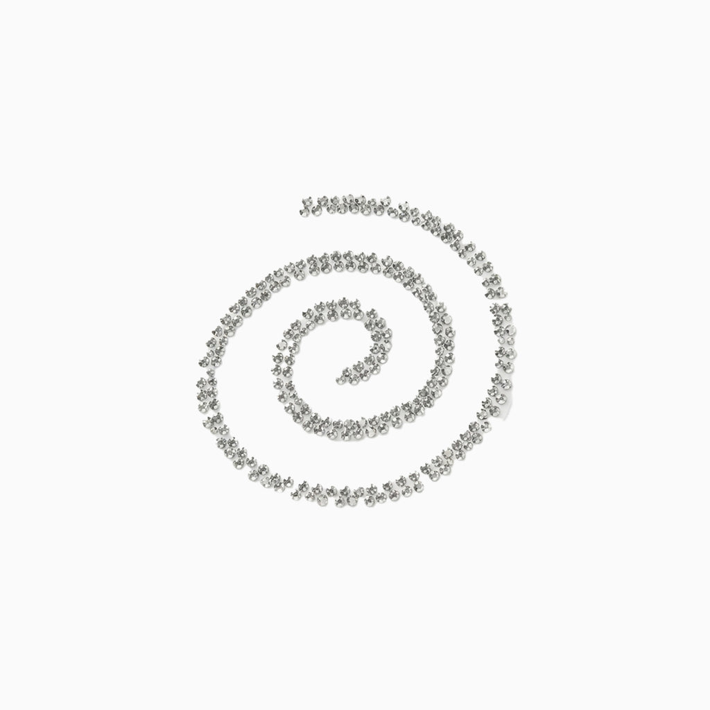 Silver Spiral Rhinestone