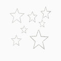 Silver Star Rhinestone Set