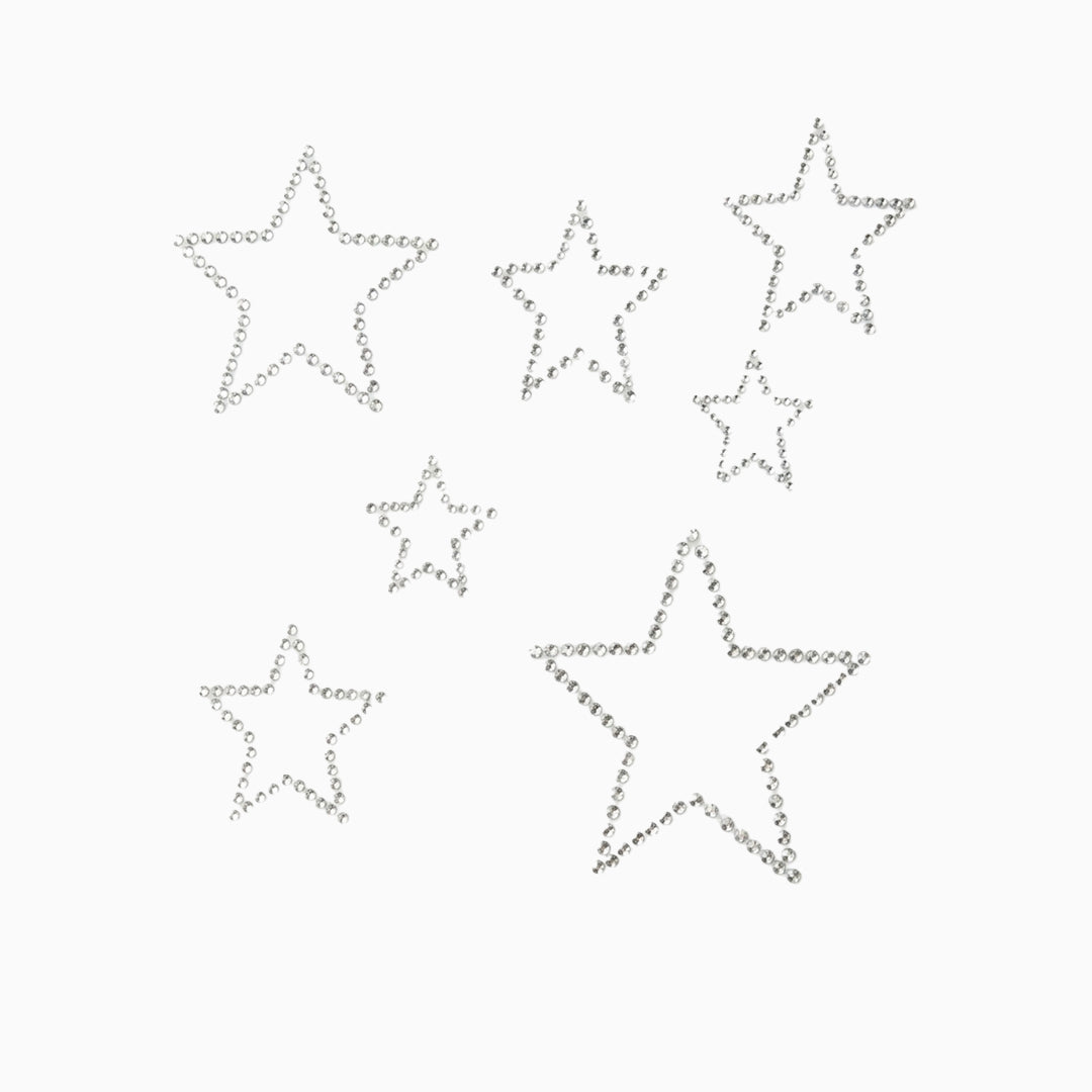 Silver Star Rhinestone Set