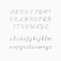 Silver Letter Rhinestone Set