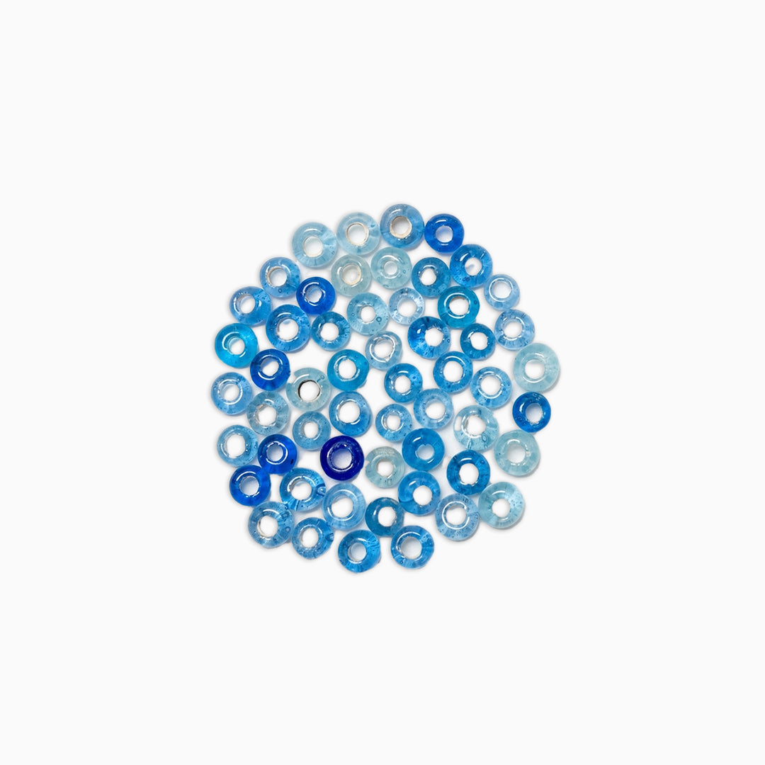 Ombre Blue Glass Beads