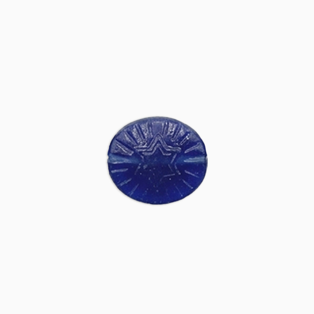Blue Star Oval Bead
