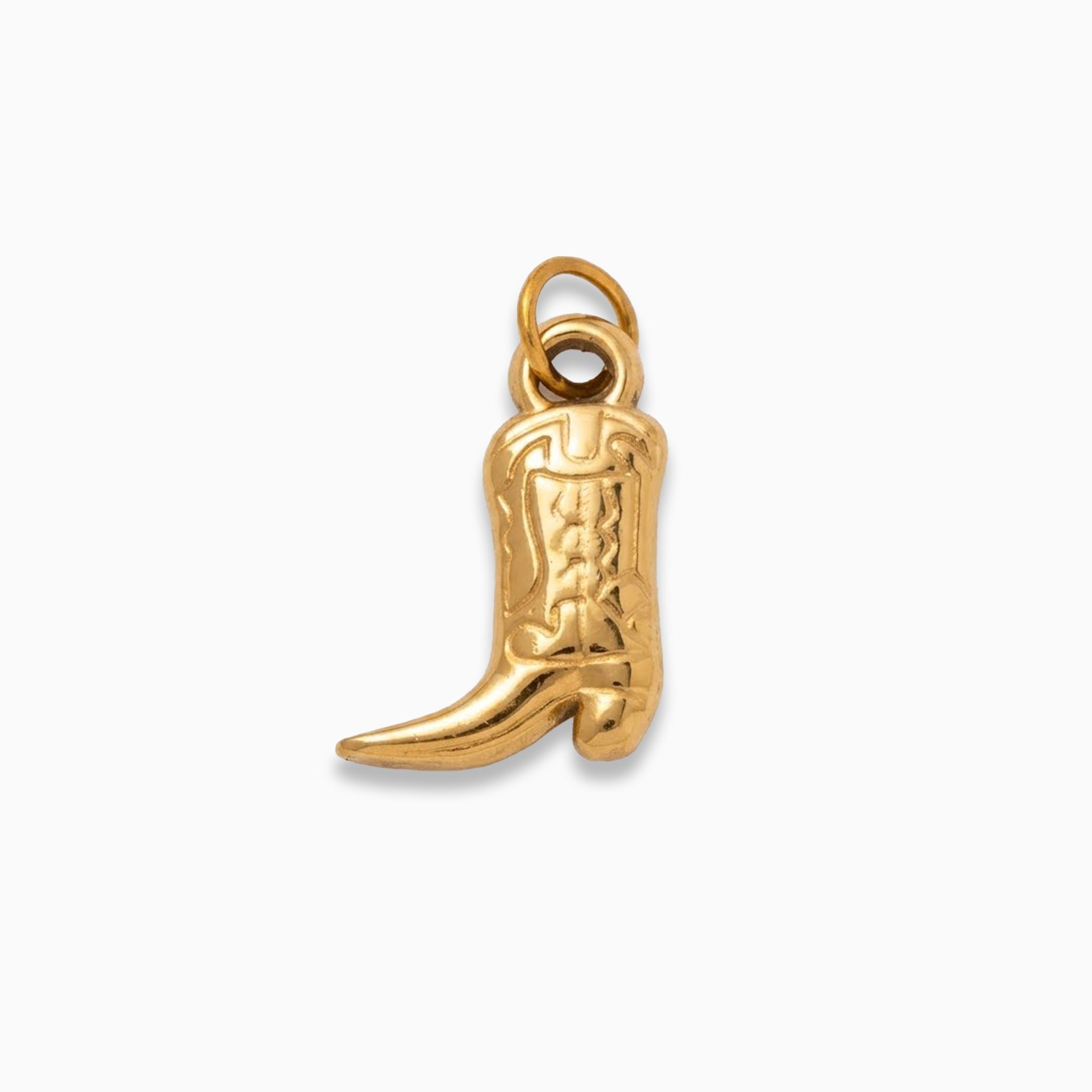 Gold Cowboy Boot Charm