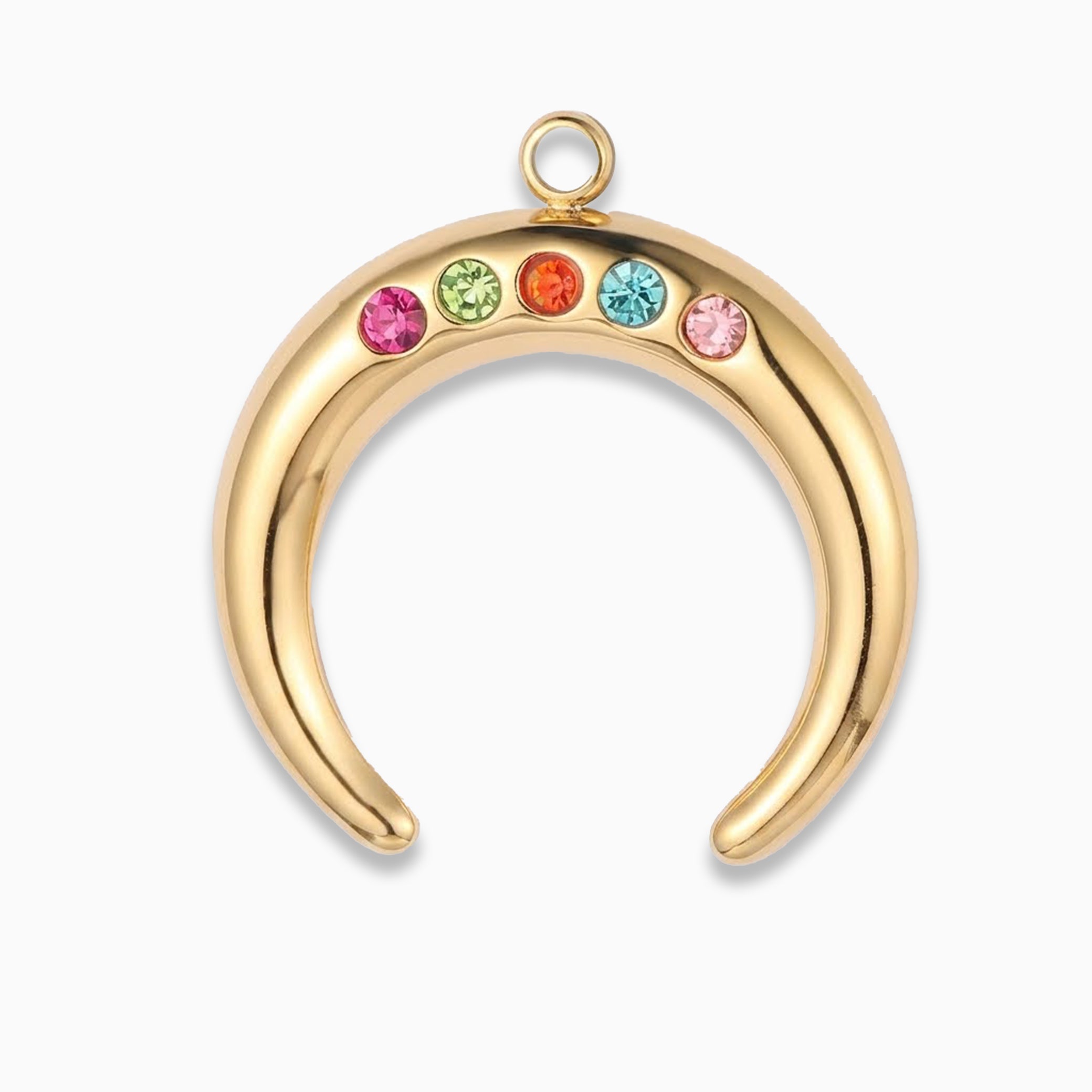 Gold Crescent Charm