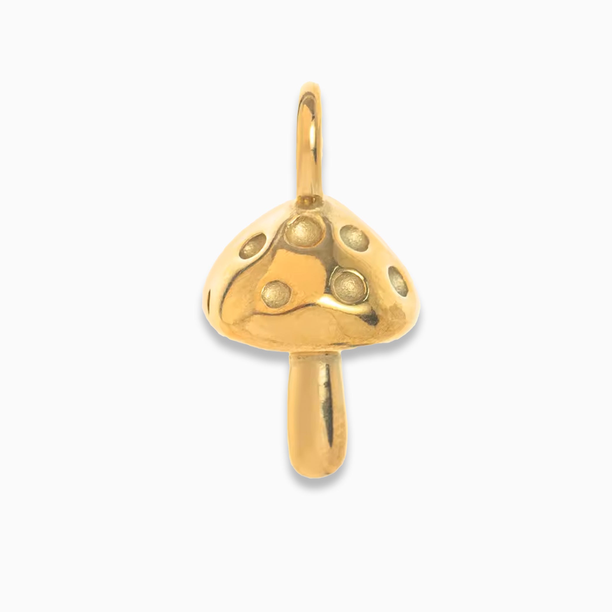 Gold Mushroom Charm