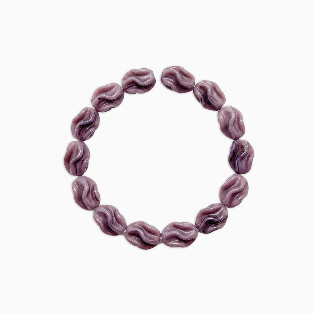 Mauve Abstract Glass Beads