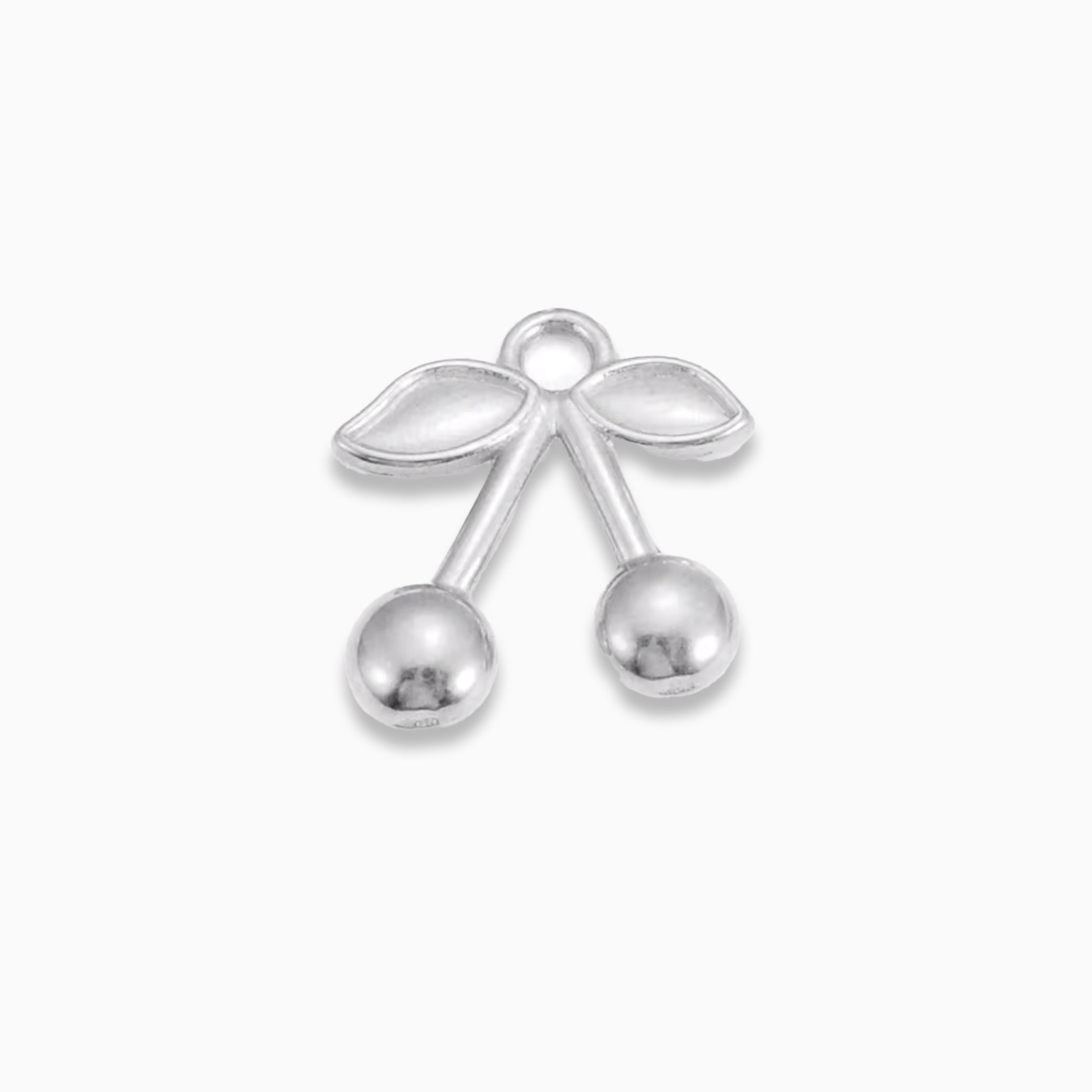 Silver Cherry Charm