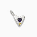 Silver Chunky Heart Charm