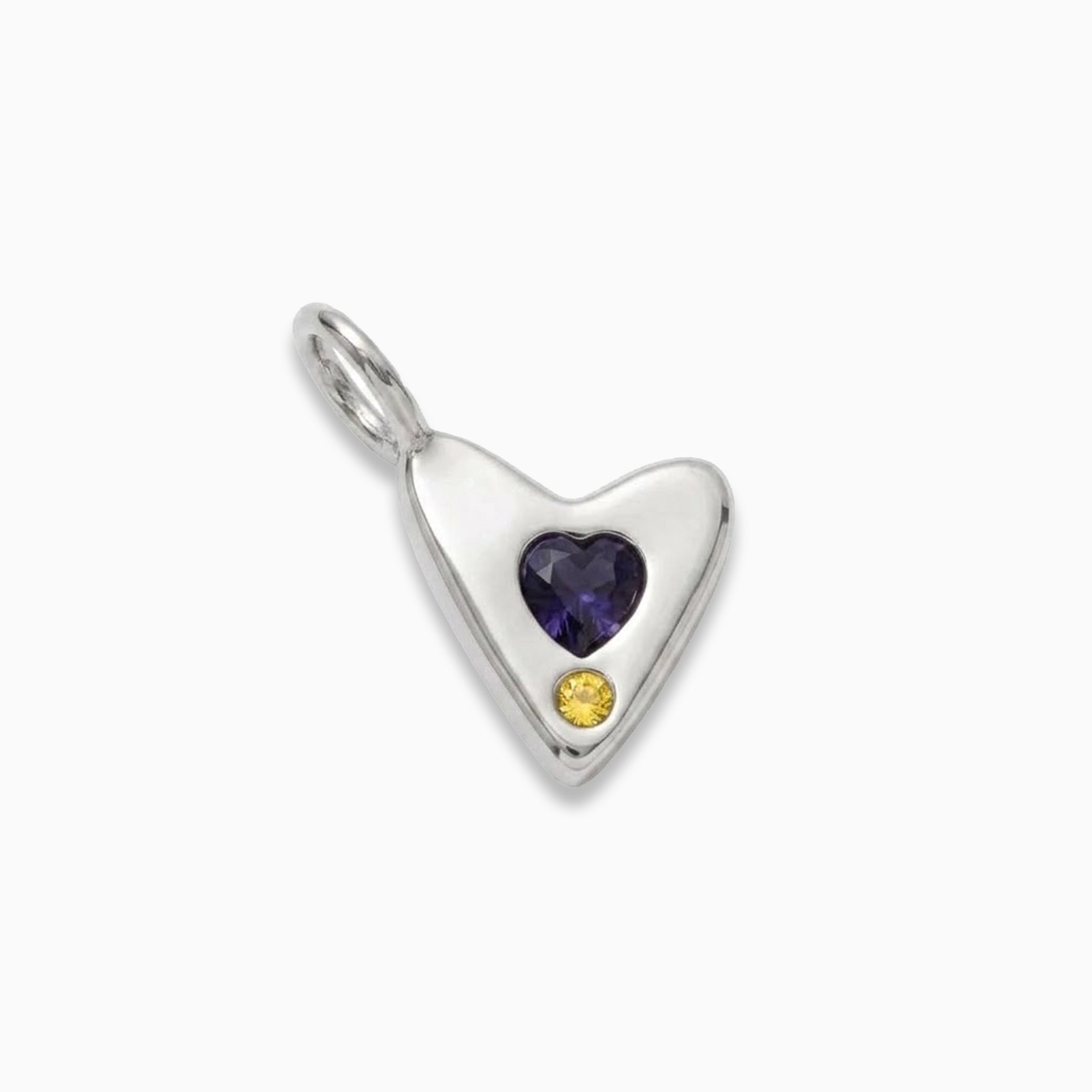 Silver Chunky Heart Charm