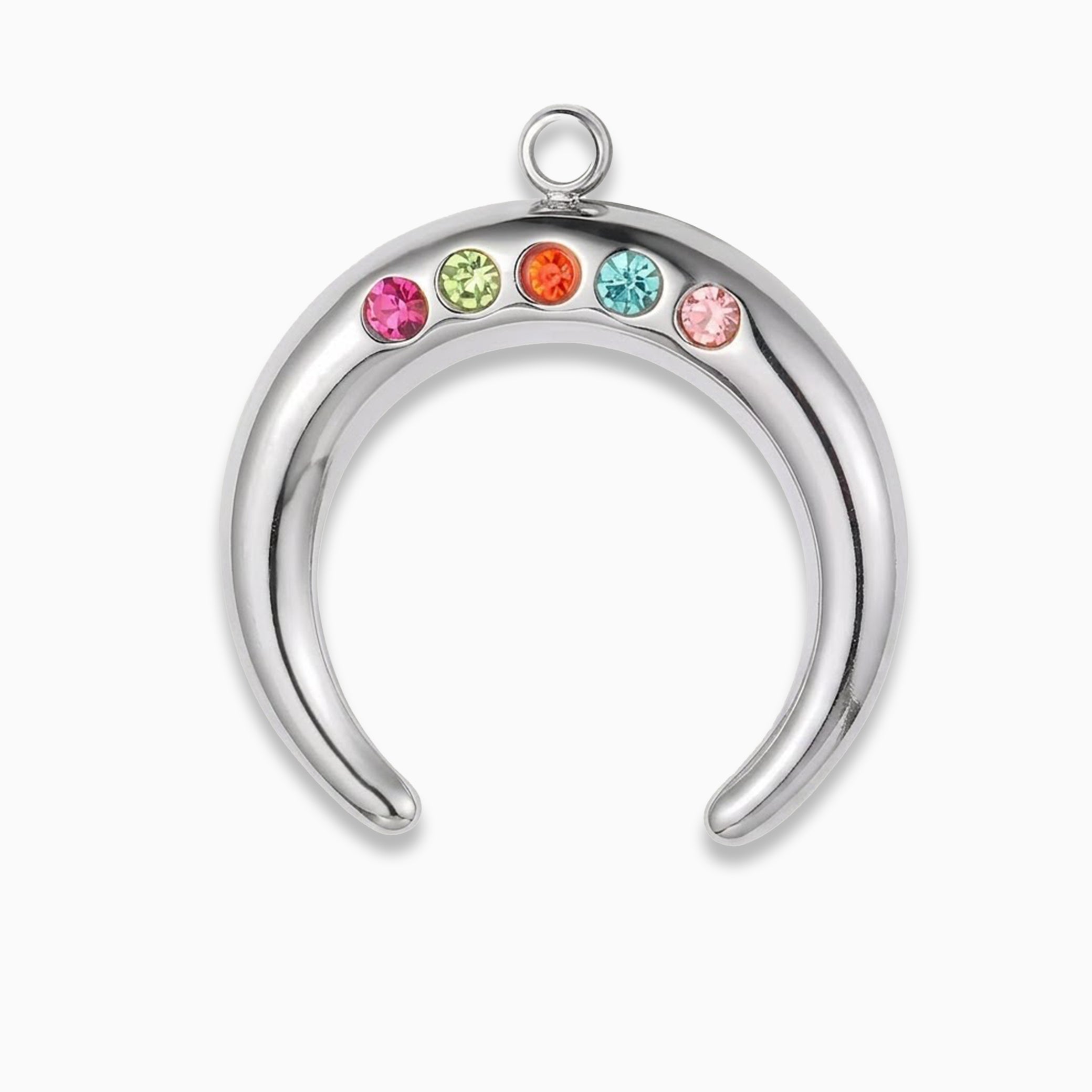 Silver Crescent Charm