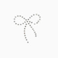 Silver Bow Rhinestone