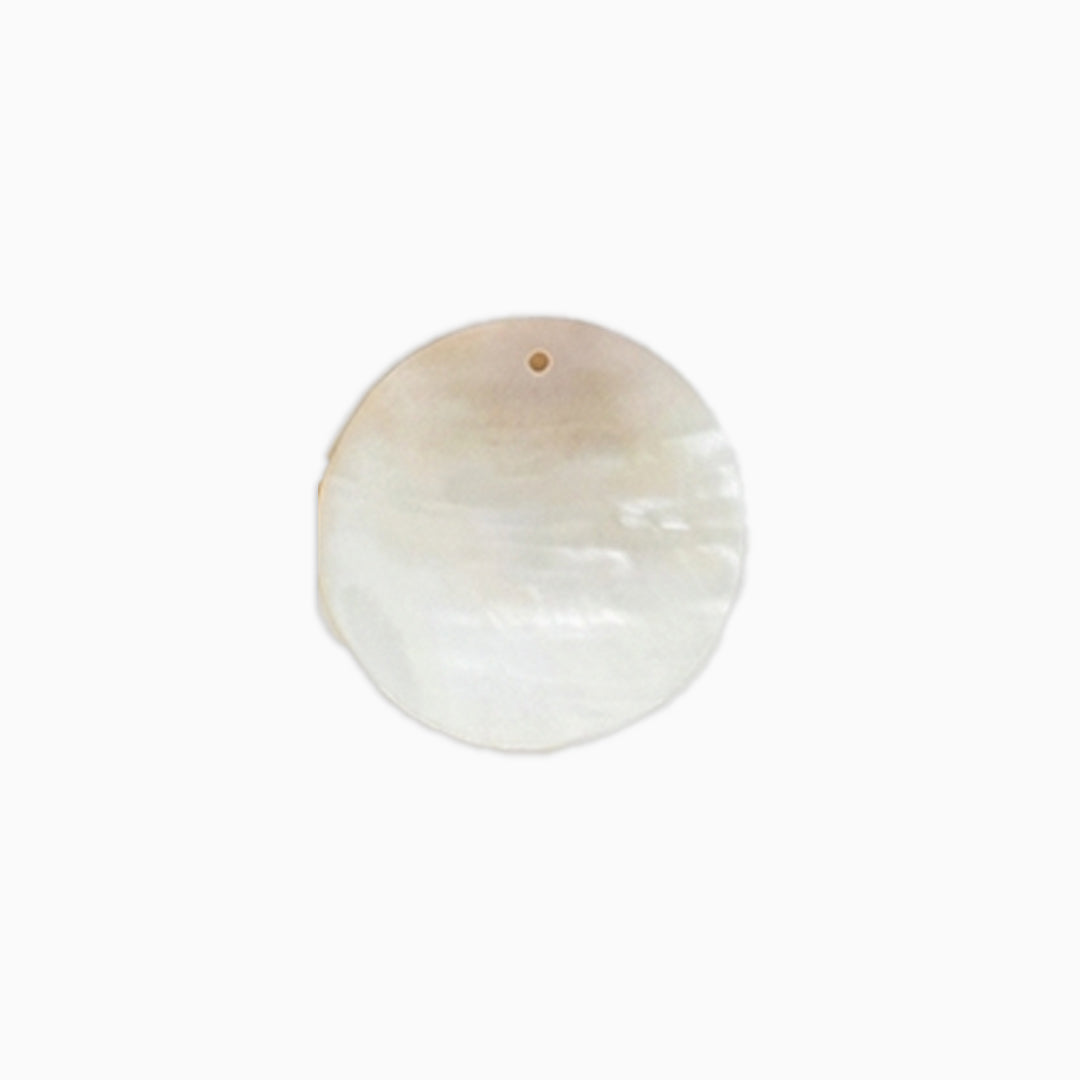 White Mother of Pearl Large Circle Button