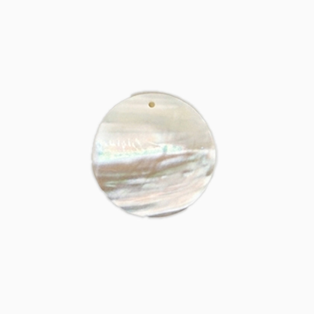 White Mother of Pearl Large Circle Button