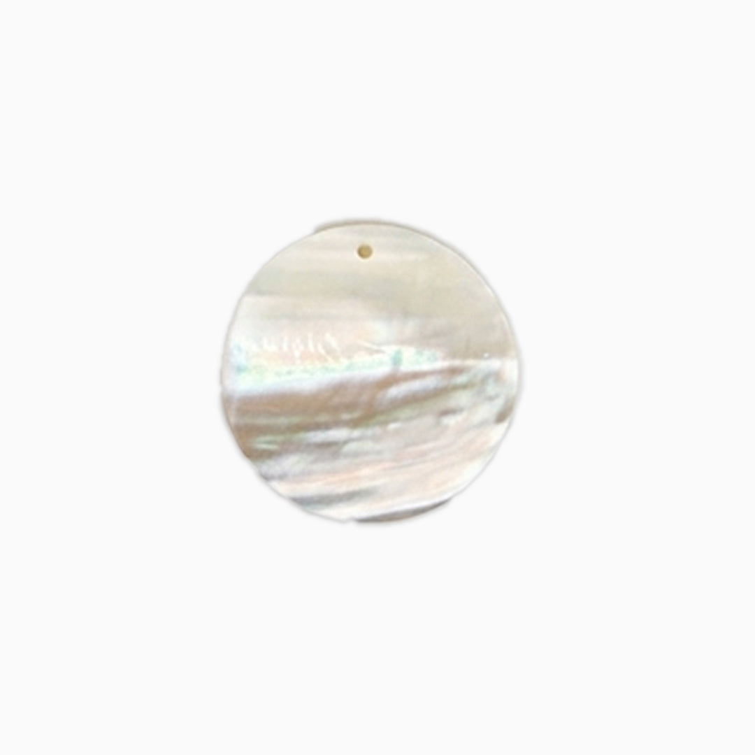 White Mother of Pearl Large Circle Button