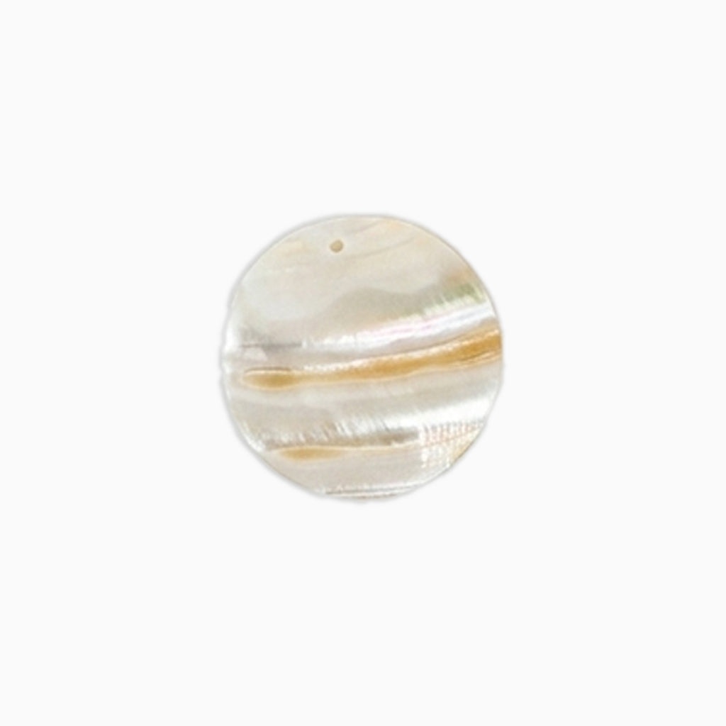 White Mother of Pearl Large Circle Button
