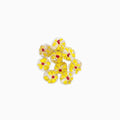 Yellow Flower Glass Beads